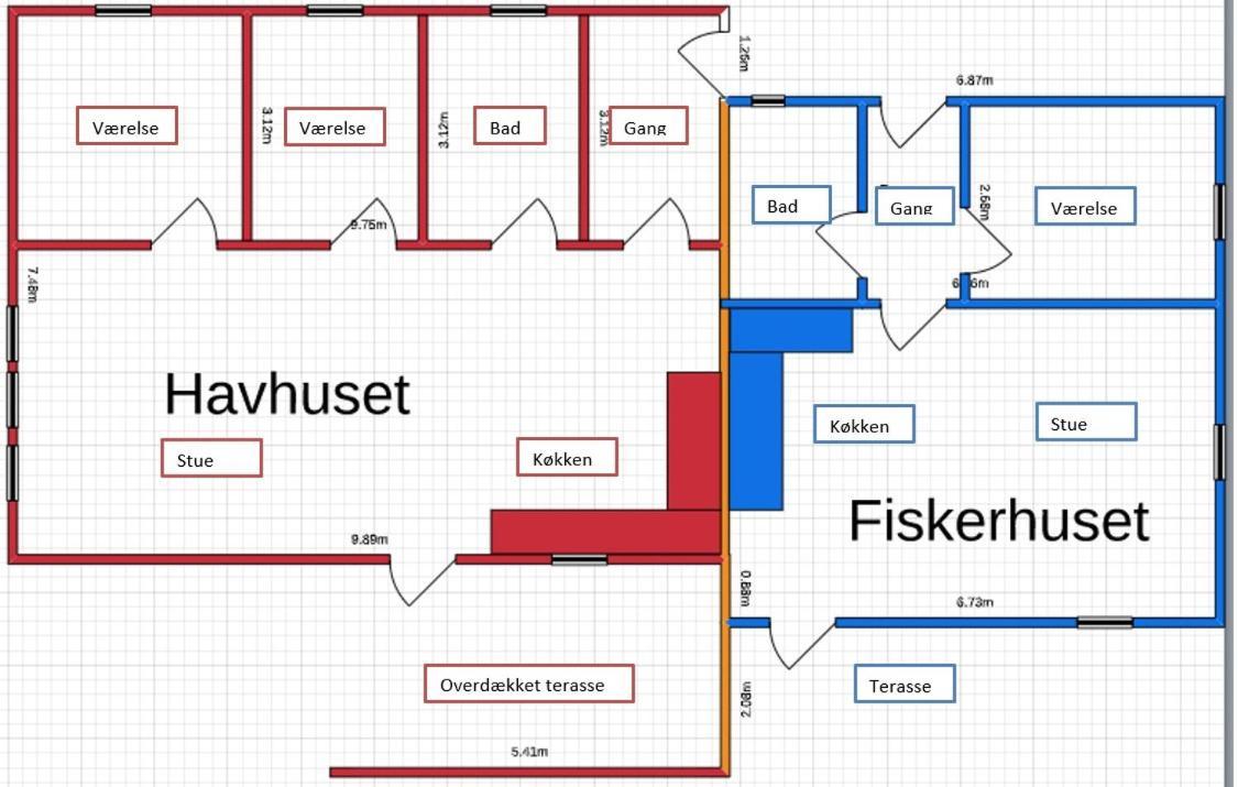 Fiskerhuset I Oster Hurup - I Byen, Ved Stranden Exterior photo